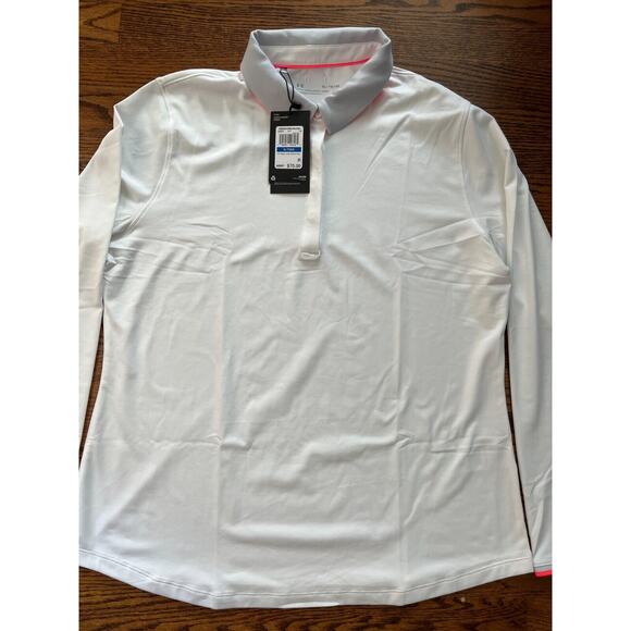 Under Armour Women's Zinger Long Sleeve Polo White/Halo Gray Size XL NWT - Picture 15 of 16